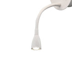 M6091 Caicos Wall + LED Reading Light USB Charger White