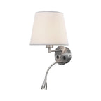 M6092 Caicos Wall + LED Reading Light USB Charger Satin Nickel