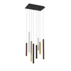 M8083 Cala Rectangle 8 Light Pendant 48W LED Sand White/Sand Black/Gold/Rust Brown