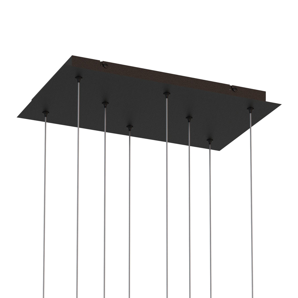 M8083 Cala Rectangle 8 Light Pendant 48W LED Sand White/Sand Black/Gold/Rust Brown