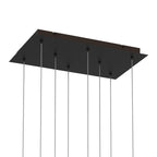 M8083 Cala Rectangle 8 Light Pendant 48W LED Sand White/Sand Black/Gold/Rust Brown