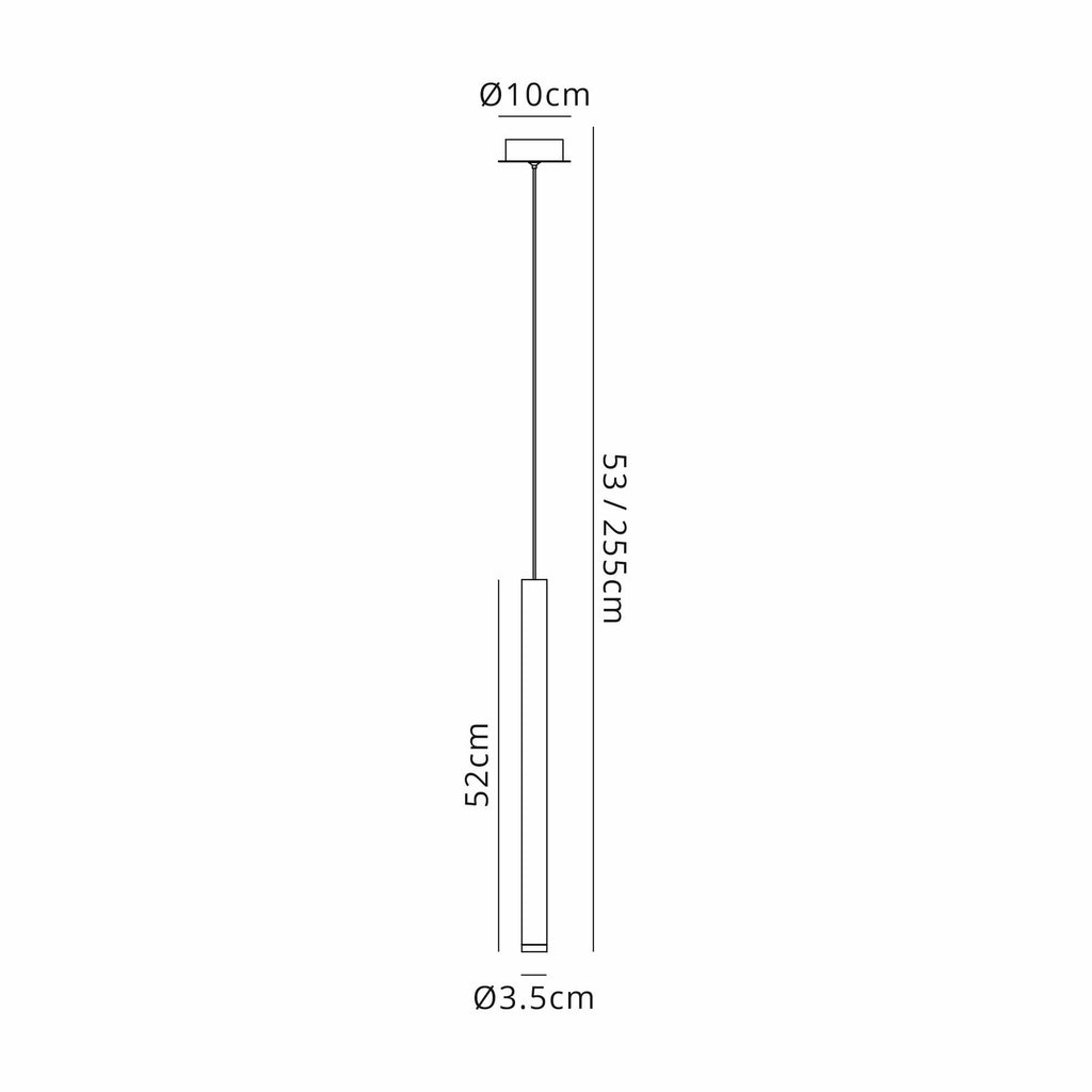 M8080 Cala 1 Light Pendant 6W LED Gold