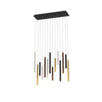 M8085 Cala Rectangle 14 Light Pendant 84W LED Sand White/Sand Black/Gold/Rust Brown