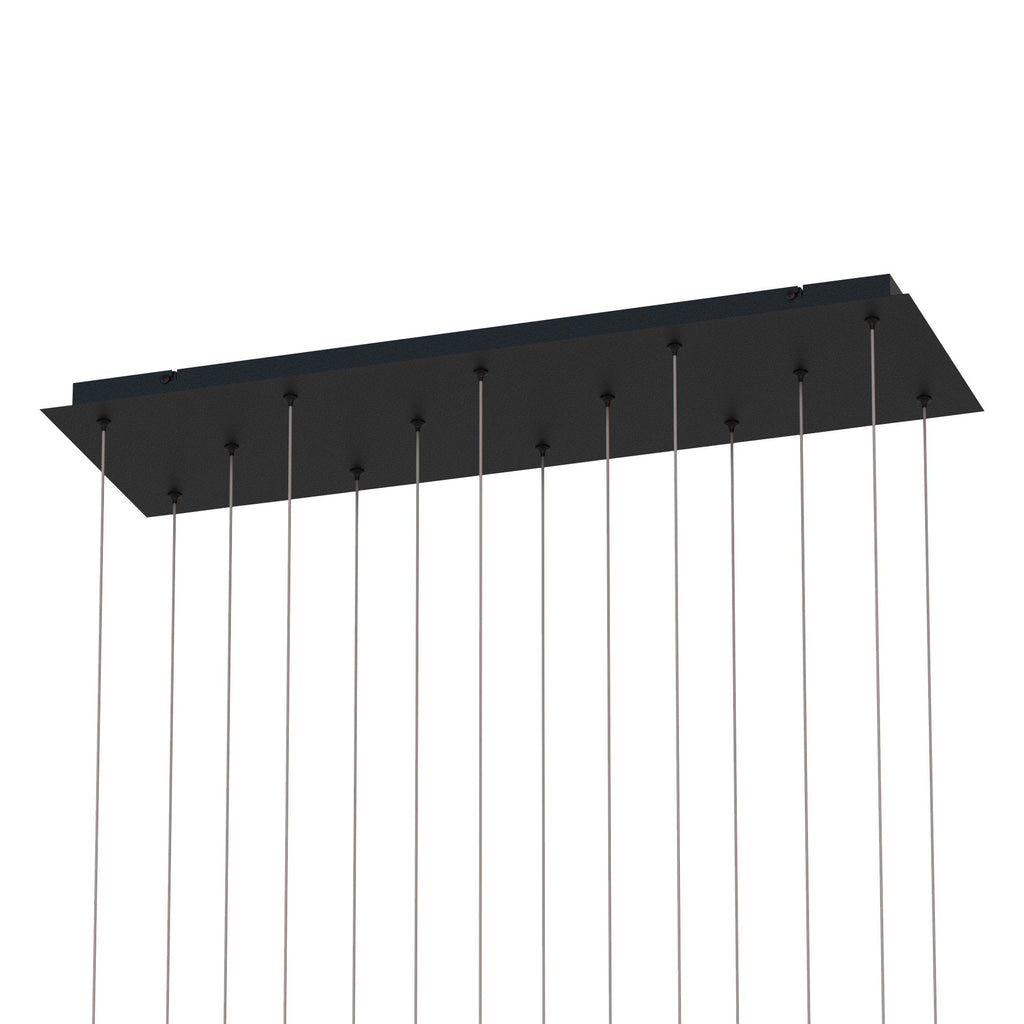 M8085 Cala Rectangle 14 Light Pendant 84W LED Sand White/Sand Black/Gold/Rust Brown