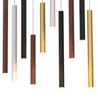 M8085 Cala Rectangle 14 Light Pendant 84W LED Sand White/Sand Black/Gold/Rust Brown