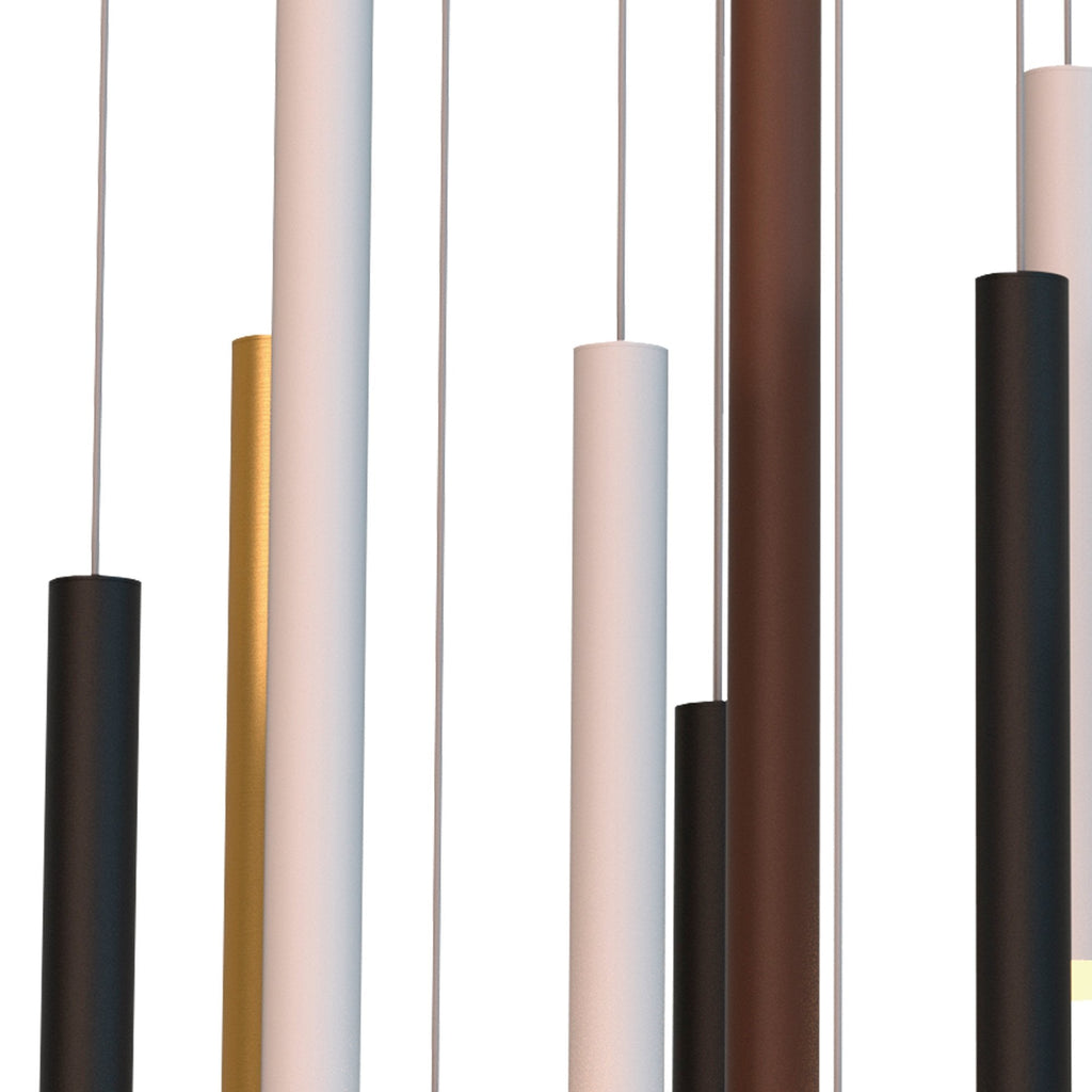 M8084 Cala Round 14 Light Pendant 84W LED Sand White/Sand Black/Gold/Rust Brown