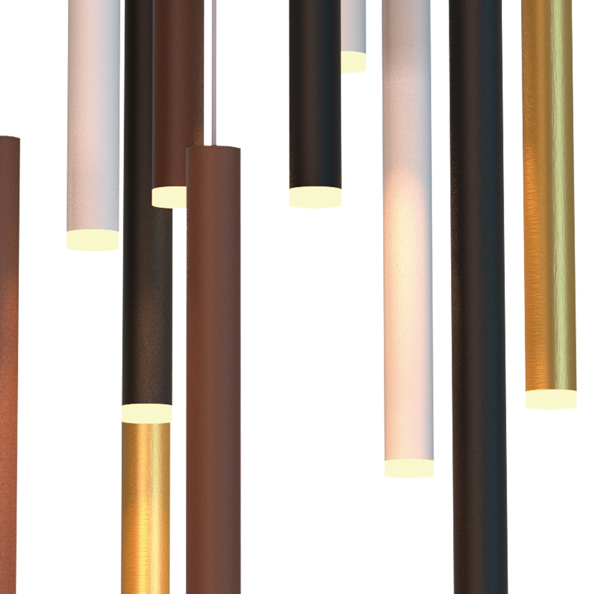 M8084 Cala Round 14 Light Pendant 84W LED Sand White/Sand Black/Gold/Rust Brown