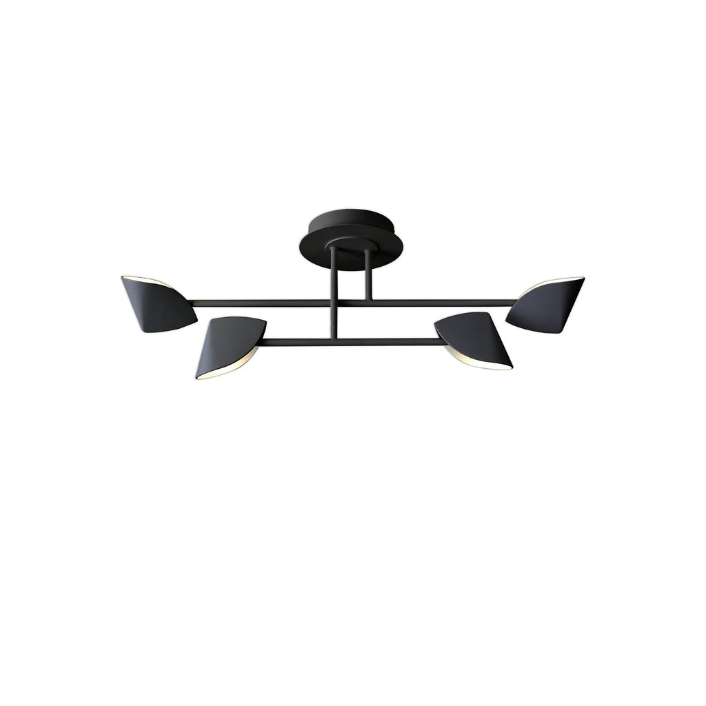 M7582 Capuccina Small 4 Light Semi Flush 30W LED Black