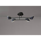 M7582 Capuccina Small 4 Light Semi Flush 30W LED Black