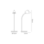 M7587 Capuccina Large 1 Light Table Lamp 8.5W LED Black