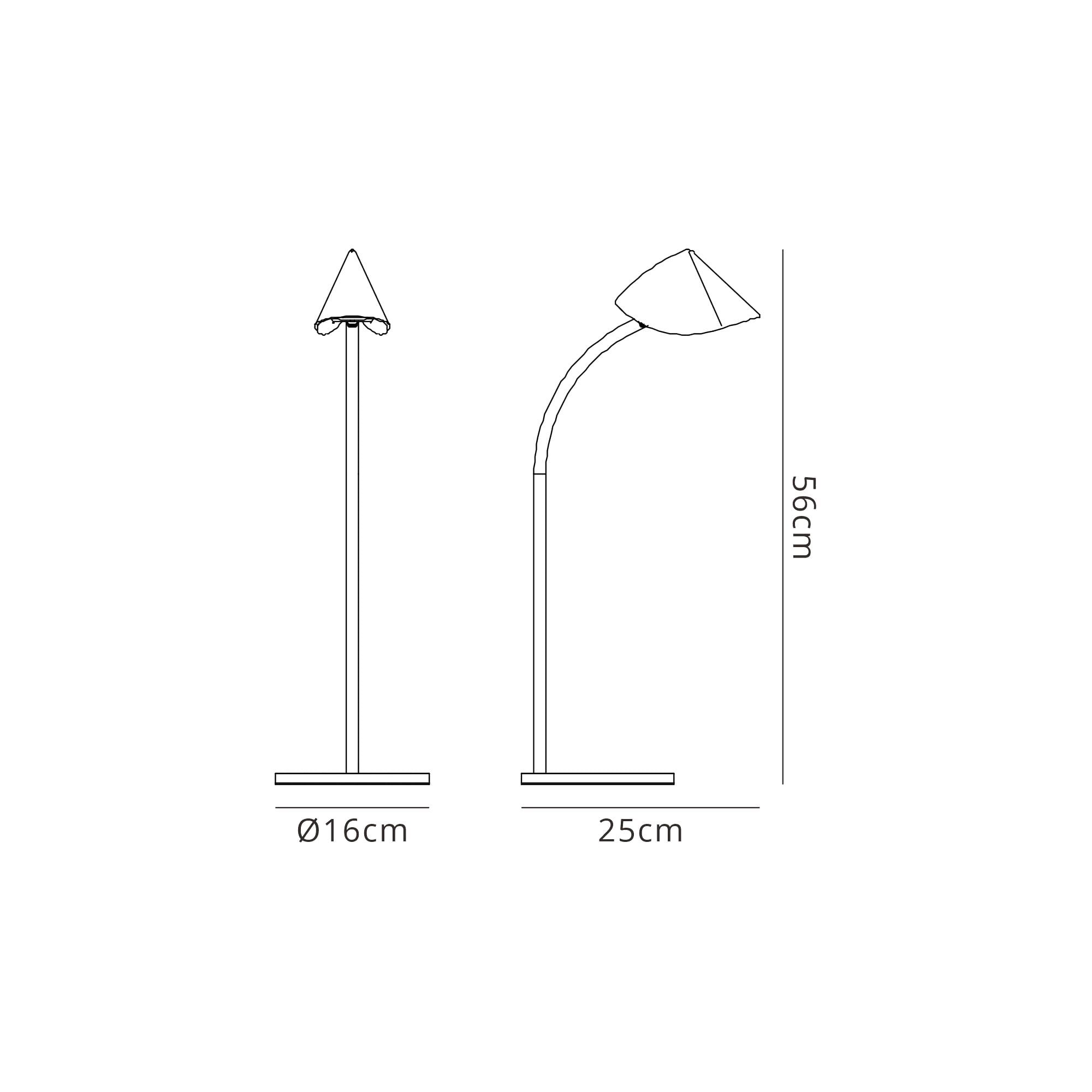 M7587 Capuccina Large 1 Light Table Lamp 8.5W LED Black