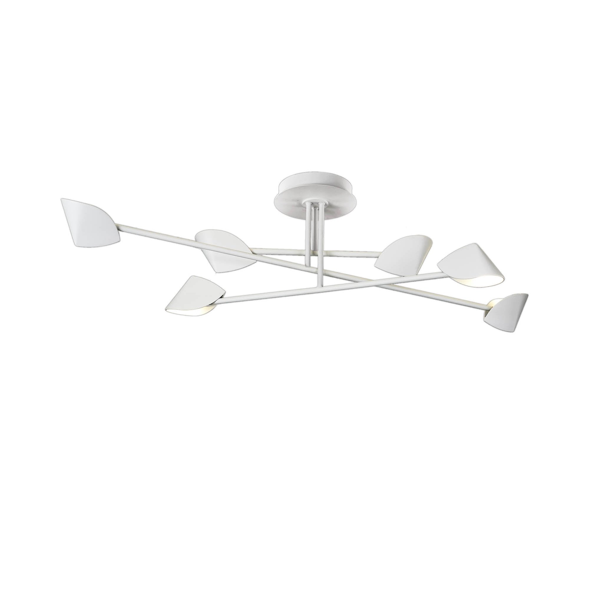 M7572 Capuccina Large 6 Light Semi Flush 45W LED White