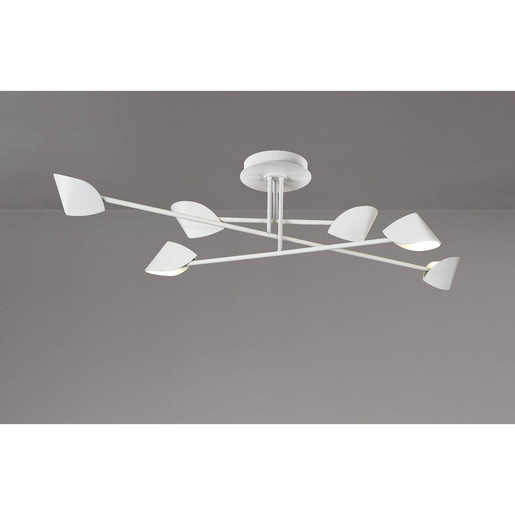 M7572 Capuccina Large 6 Light Semi Flush 45W LED White