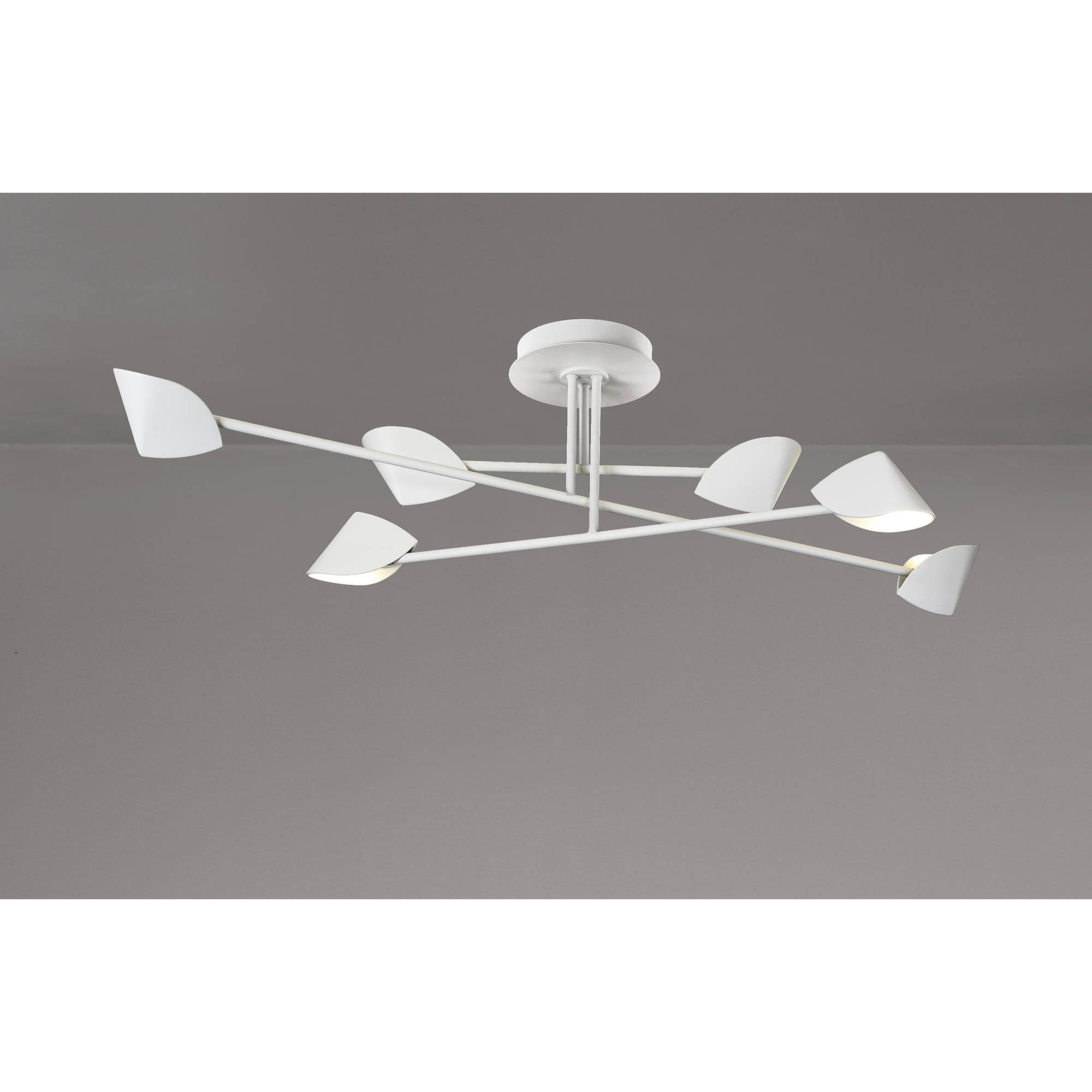 M7572 Capuccina Large 6 Light Semi Flush 45W LED White