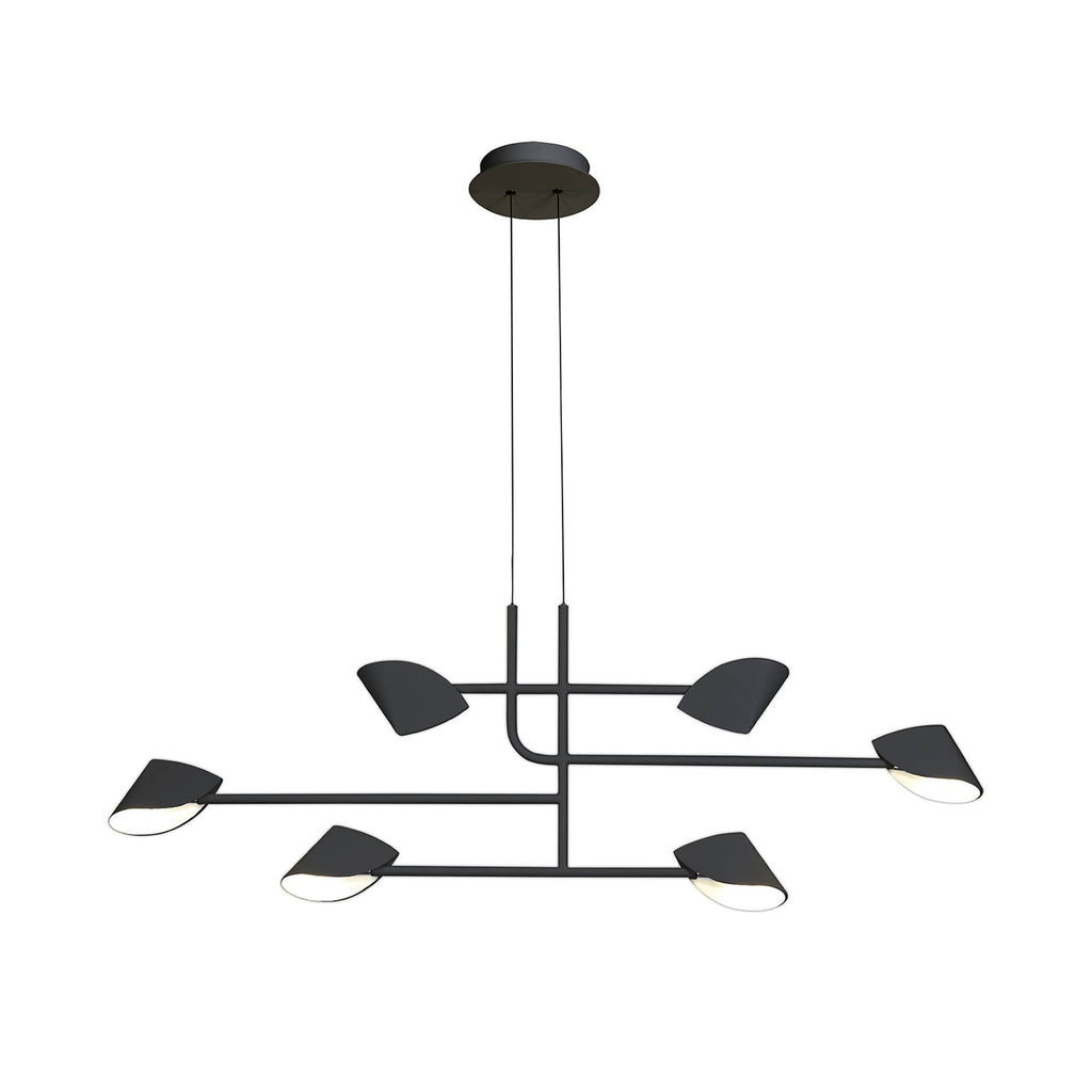 M7579 Capuccina 6 Light Linear Pendant 45W LED Black
