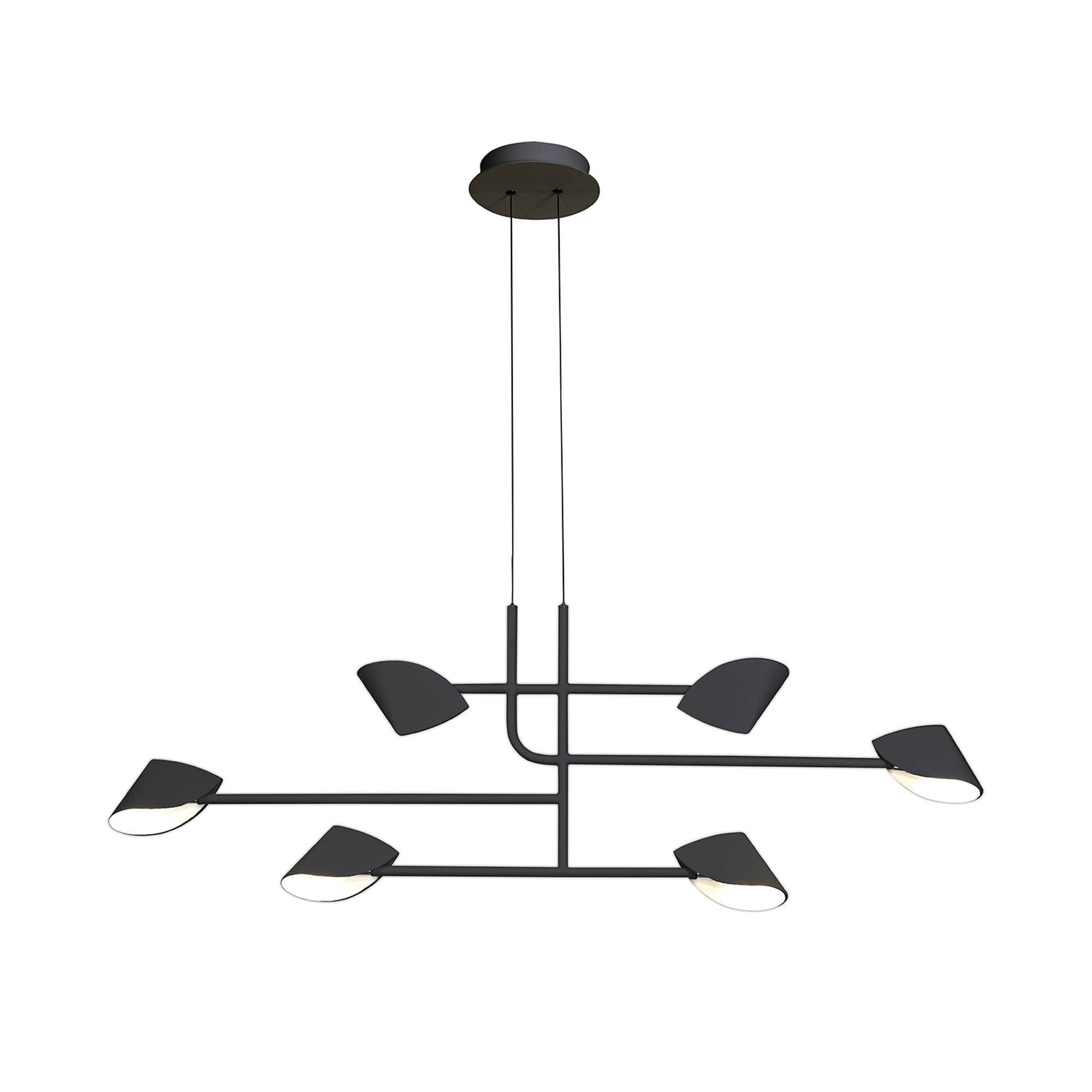 M7579 Capuccina 6 Light Linear Pendant 45W LED Black