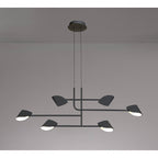 M7579 Capuccina 6 Light Linear Pendant 45W LED Black