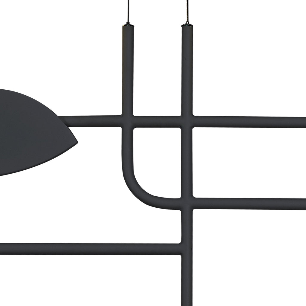 M7579 Capuccina 6 Light Linear Pendant 45W LED Black