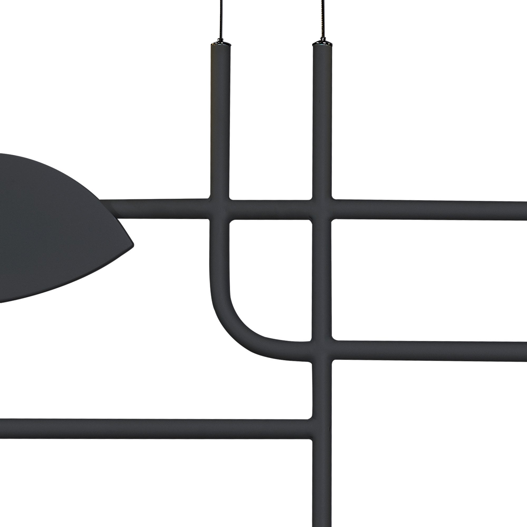 M7579 Capuccina 6 Light Linear Pendant 45W LED Black