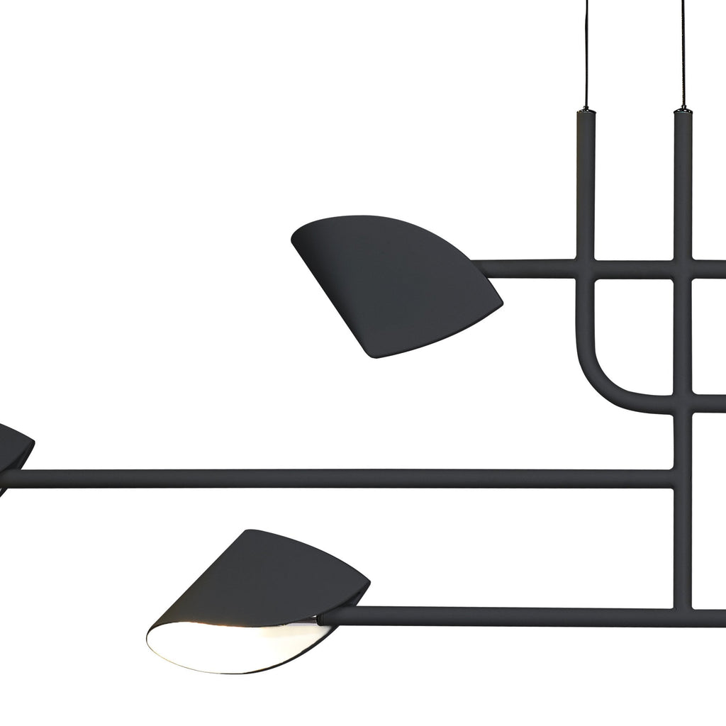 M7579 Capuccina 6 Light Linear Pendant 45W LED Black