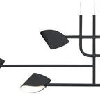 M7579 Capuccina 6 Light Linear Pendant 45W LED Black