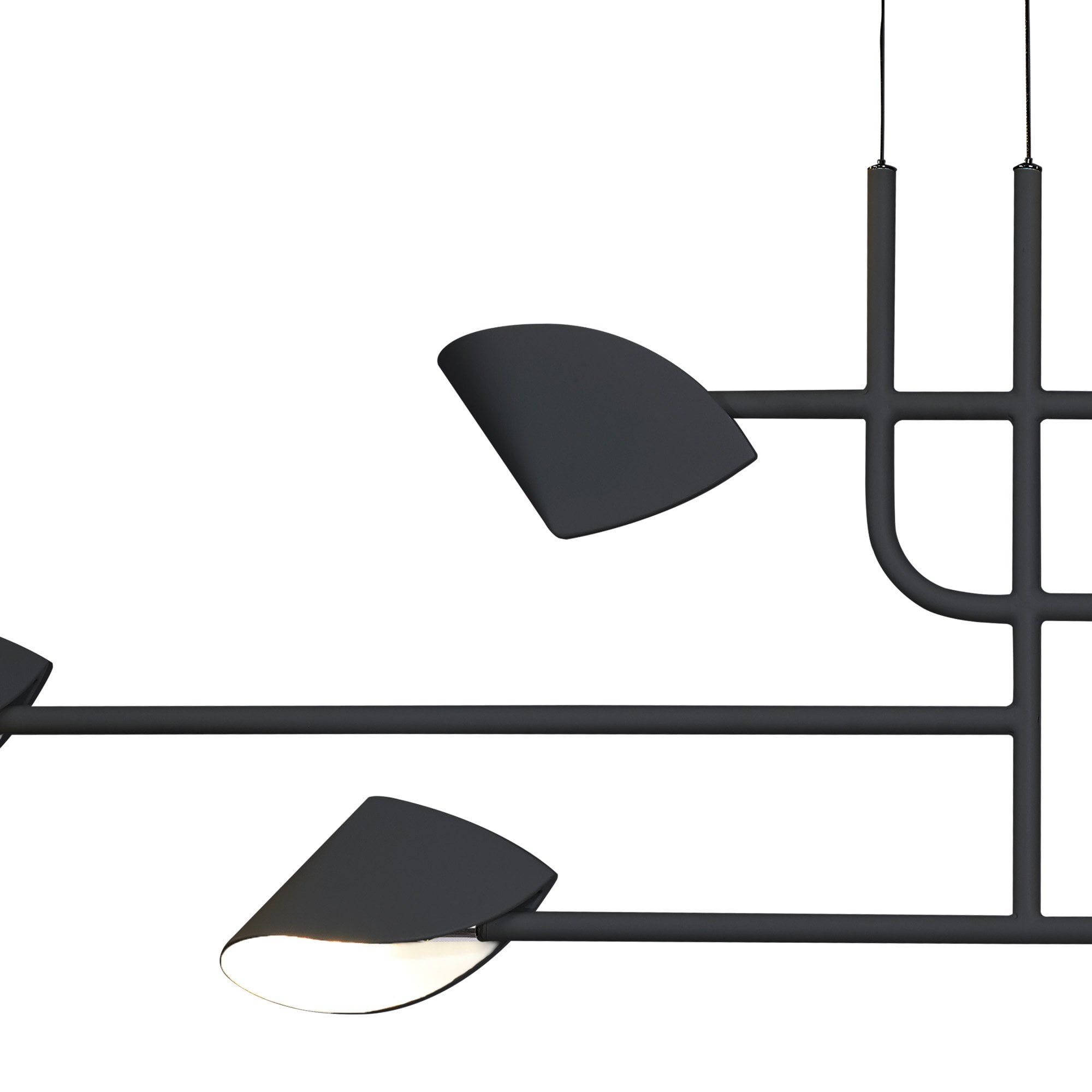 M7579 Capuccina 6 Light Linear Pendant 45W LED Black