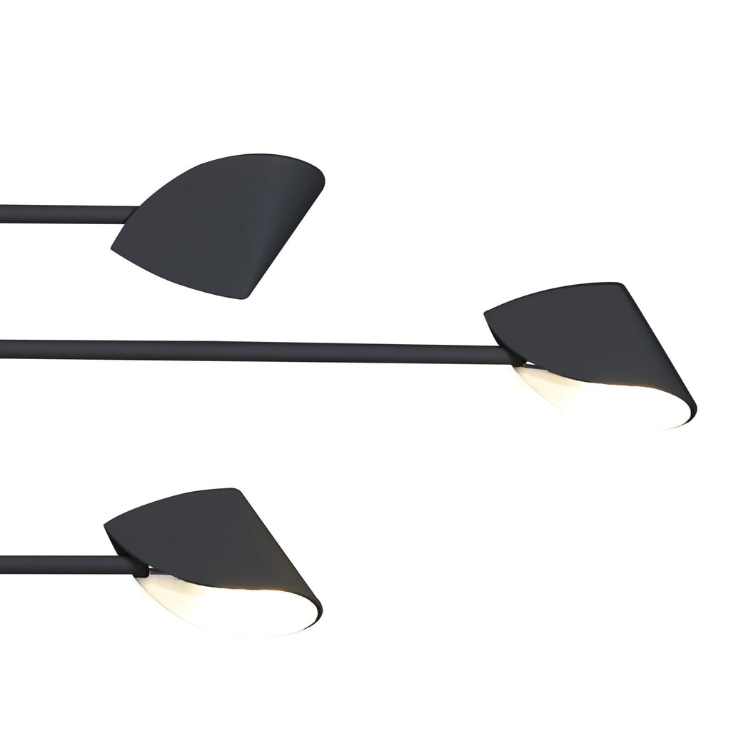 M7579 Capuccina 6 Light Linear Pendant 45W LED Black