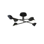 M7581 Capuccina Medium 6 Light Semi Flush 45W LED Black