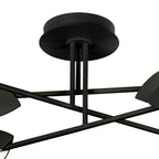 M7581 Capuccina Medium 6 Light Semi Flush 45W LED Black