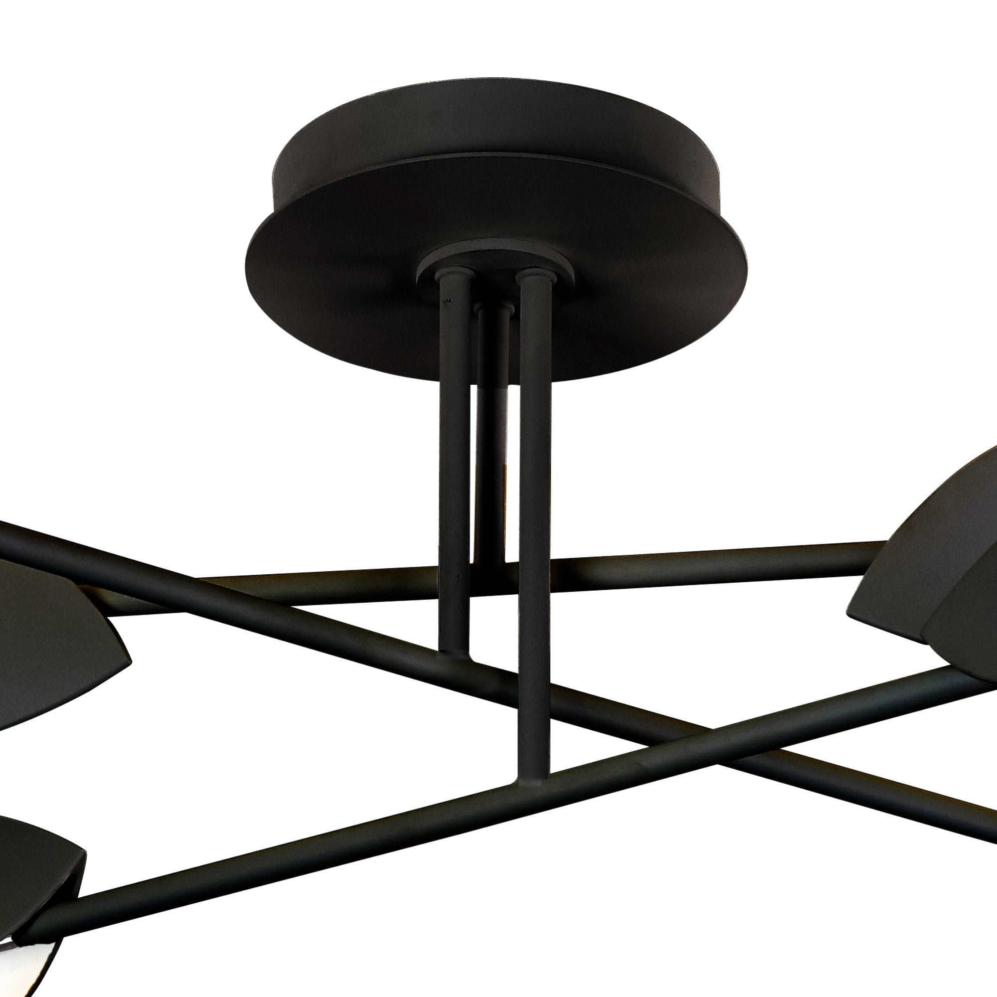M7581 Capuccina Medium 6 Light Semi Flush 45W LED Black