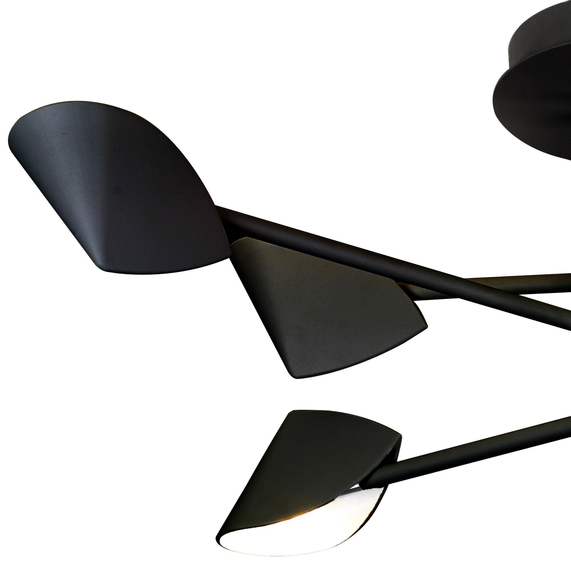 M7581 Capuccina Medium 6 Light Semi Flush 45W LED Black