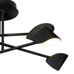 M7581 Capuccina Medium 6 Light Semi Flush 45W LED Black