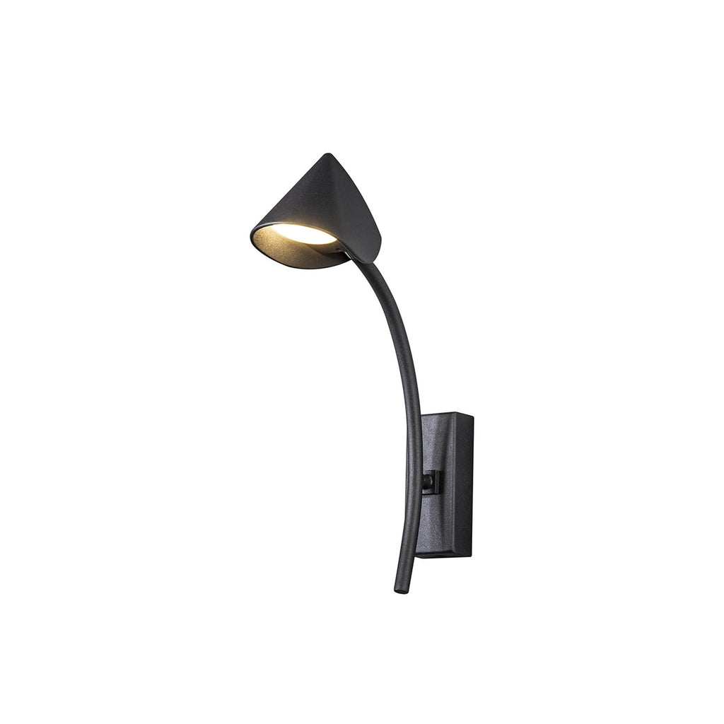 M7583 Capuccina 1 Light Wall Lamp 7W LED Black