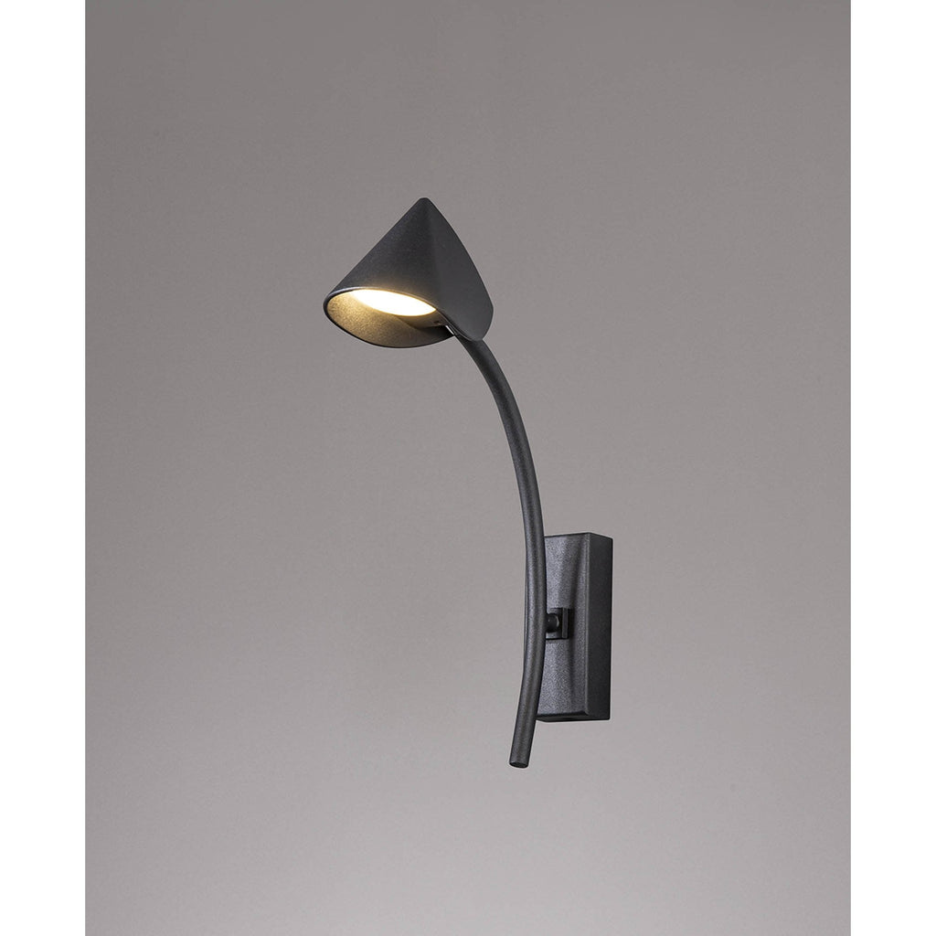M7583 Capuccina 1 Light Wall Lamp 7W LED Black