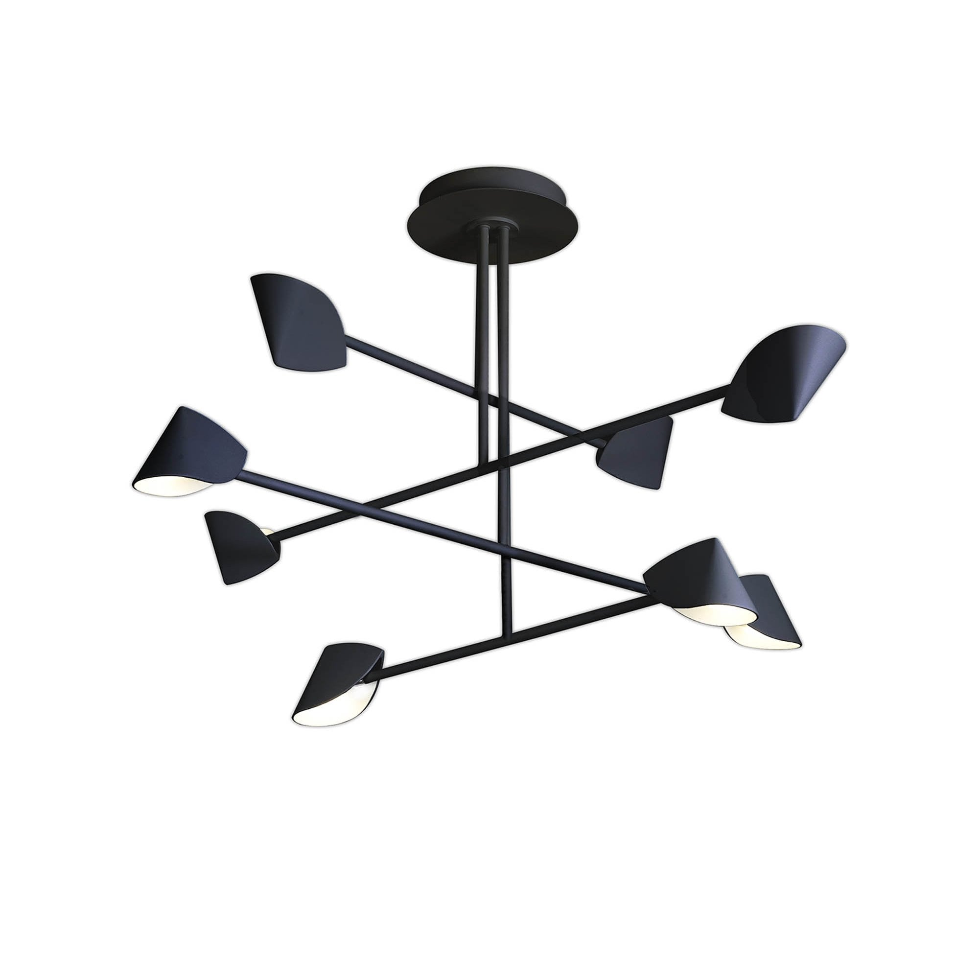 M7578 Capuccina 8 Light Fixed Pendant 61.5W LED Black