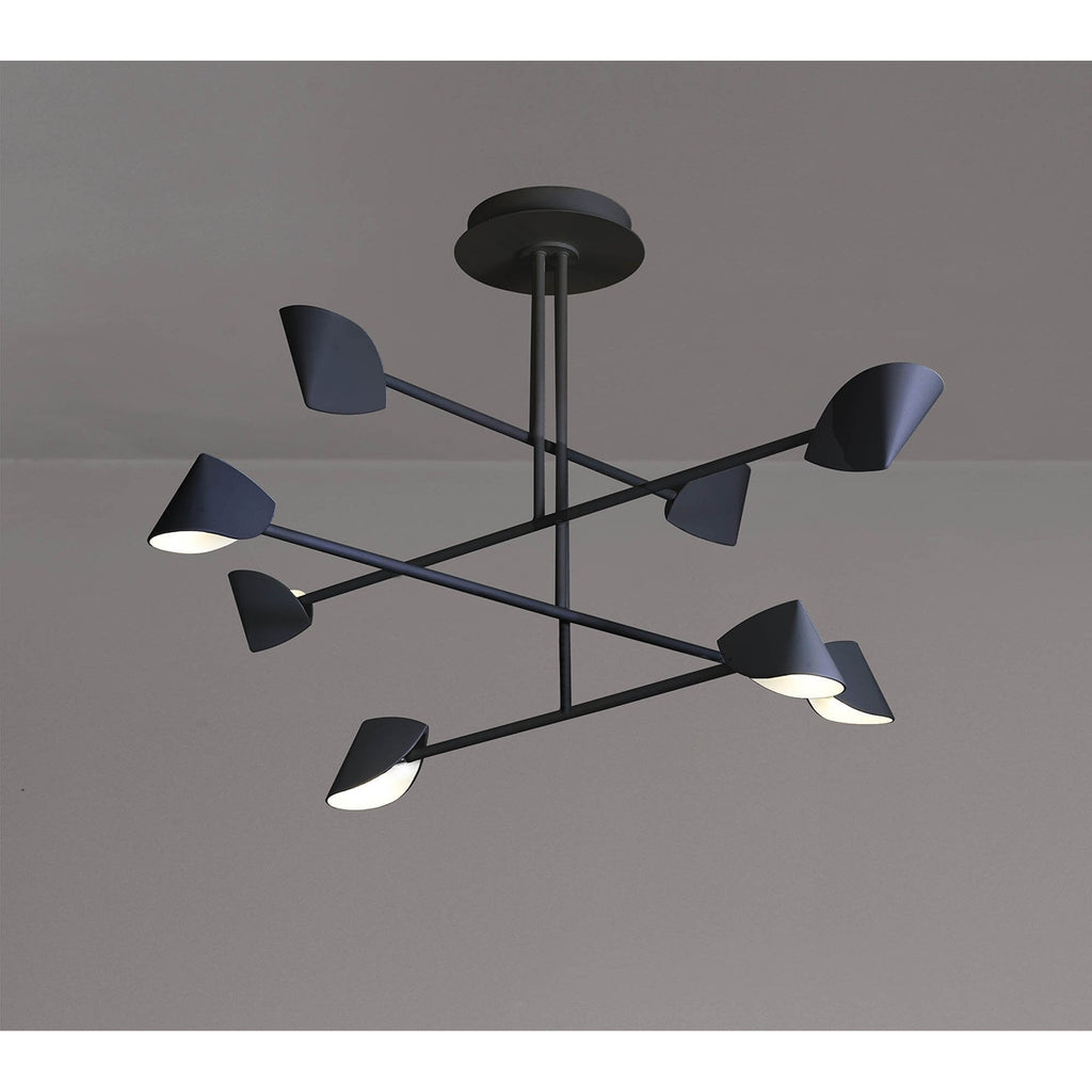M7578 Capuccina 8 Light Fixed Pendant 61.5W LED Black