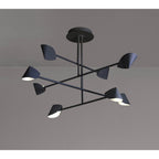 M7578 Capuccina 8 Light Fixed Pendant 61.5W LED Black