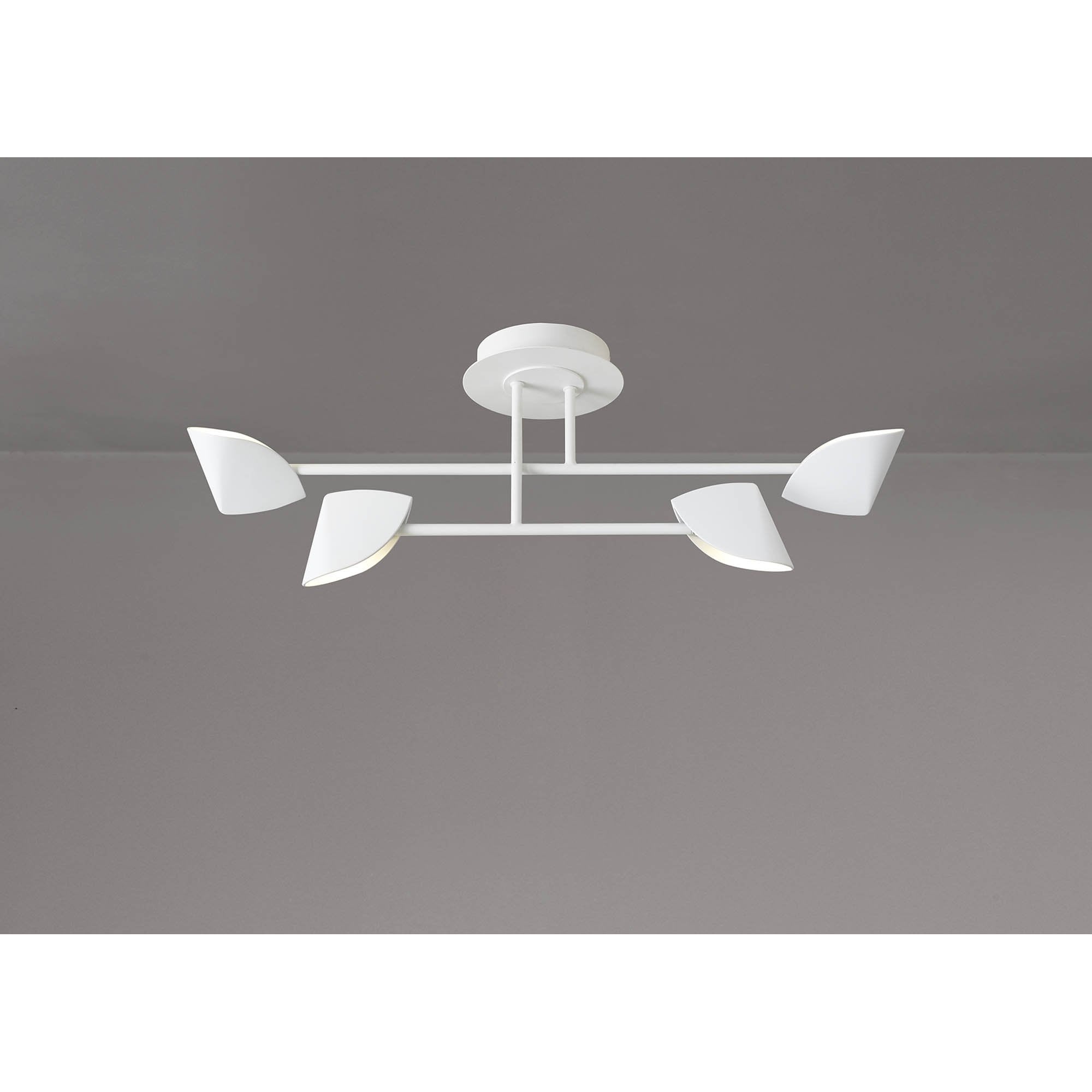 M7574 Capuccina Small 4 Light Semi Flush 30W LED White