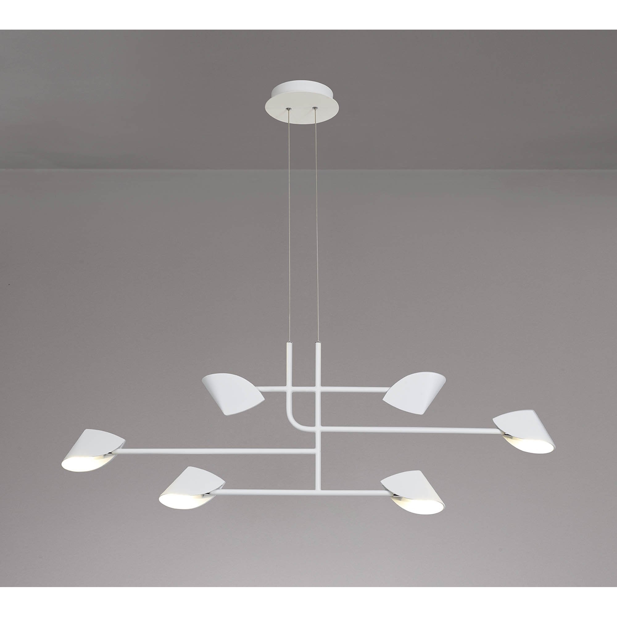 M7571 Capuccina 6 Light Linear Pendant 45W LED White