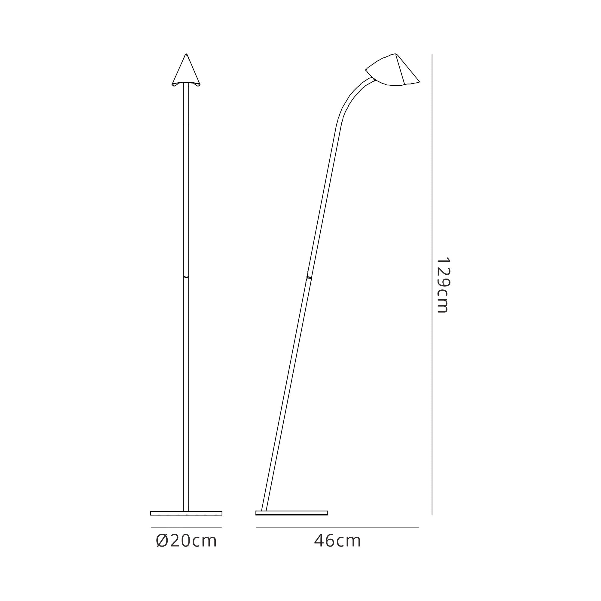 M7577 Capuccina 1 Light Floor Lamp 8.5W LED White
