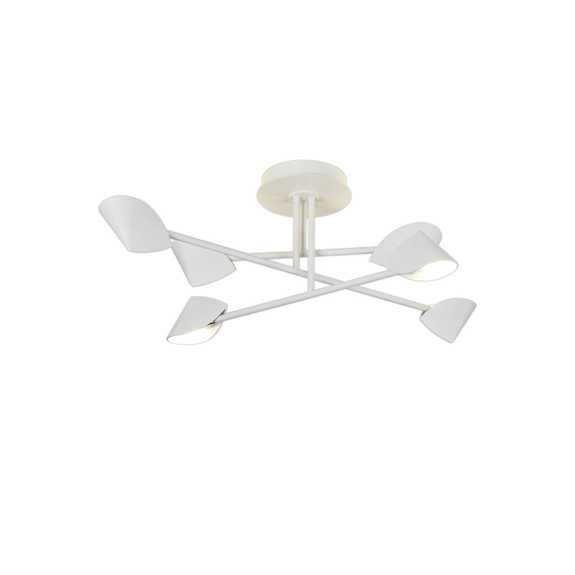 M7573 Capuccina Medium 6 Light Semi Flush 45W LED White