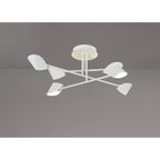 M7573 Capuccina Medium 6 Light Semi Flush 45W LED White