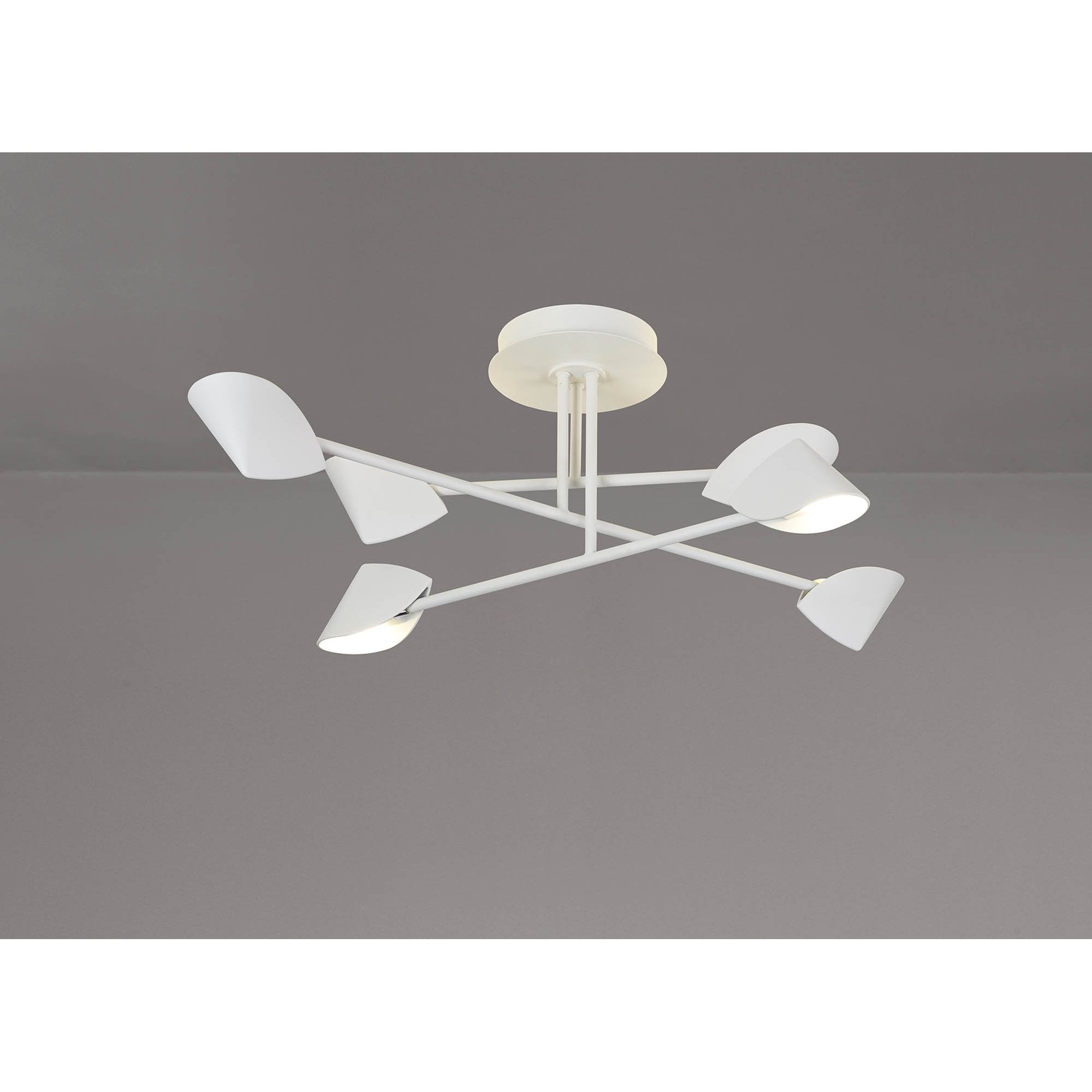 M7573 Capuccina Medium 6 Light Semi Flush 45W LED White