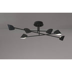 M7580 Capuccina Large 6 Light Semi Flush 45W LED Black