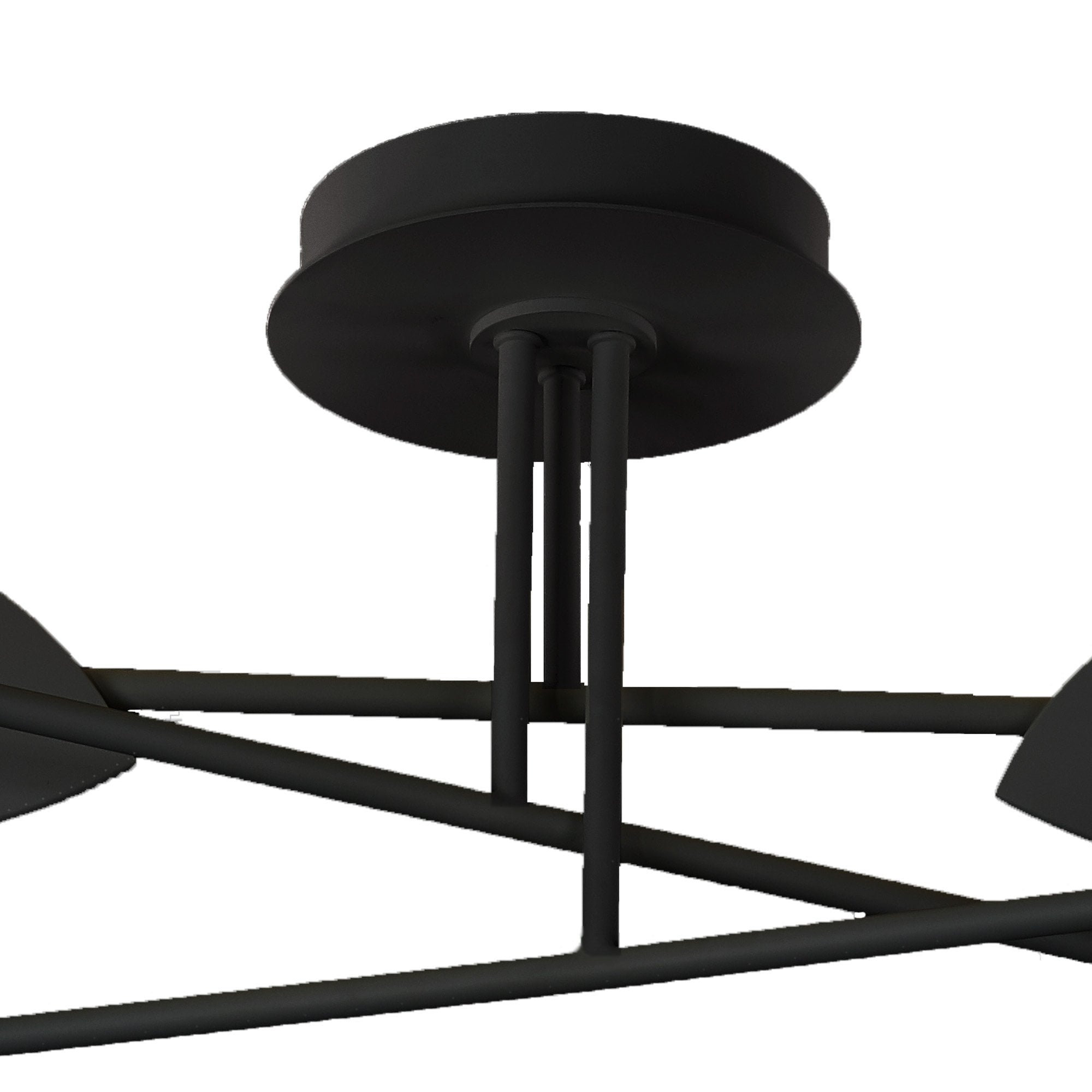 M7580 Capuccina Large 6 Light Semi Flush 45W LED Black