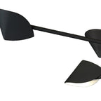 M7580 Capuccina Large 6 Light Semi Flush 45W LED Black