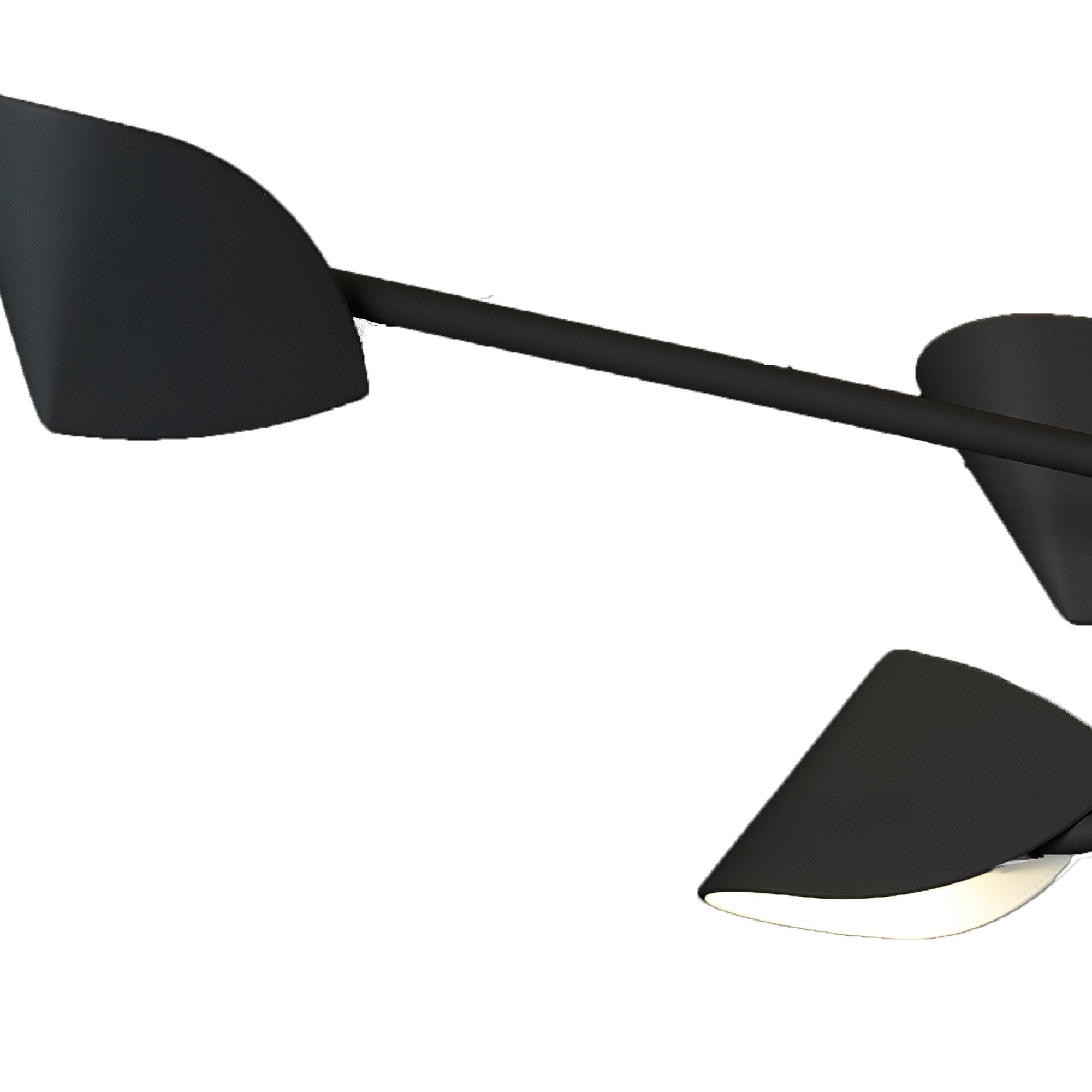 M7580 Capuccina Large 6 Light Semi Flush 45W LED Black