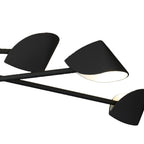 M7580 Capuccina Large 6 Light Semi Flush 45W LED Black