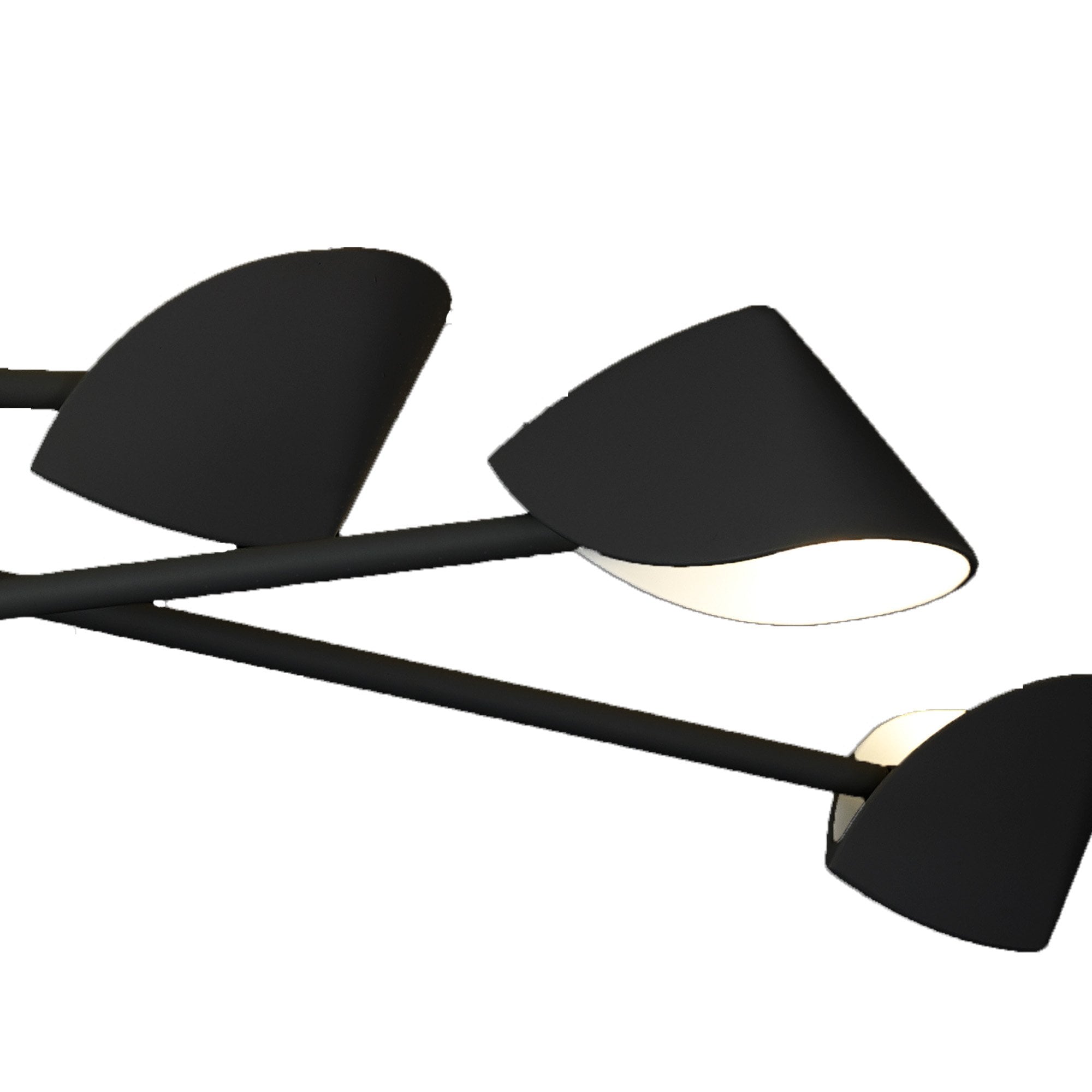 M7580 Capuccina Large 6 Light Semi Flush 45W LED Black