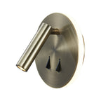 M6082 Cayman Round Wall + Reading Light 6W + 3W LED Antique Brass
